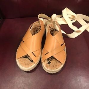 Sam Edelman Alisha Tie Slingback Espadrille Sandal, NWOT